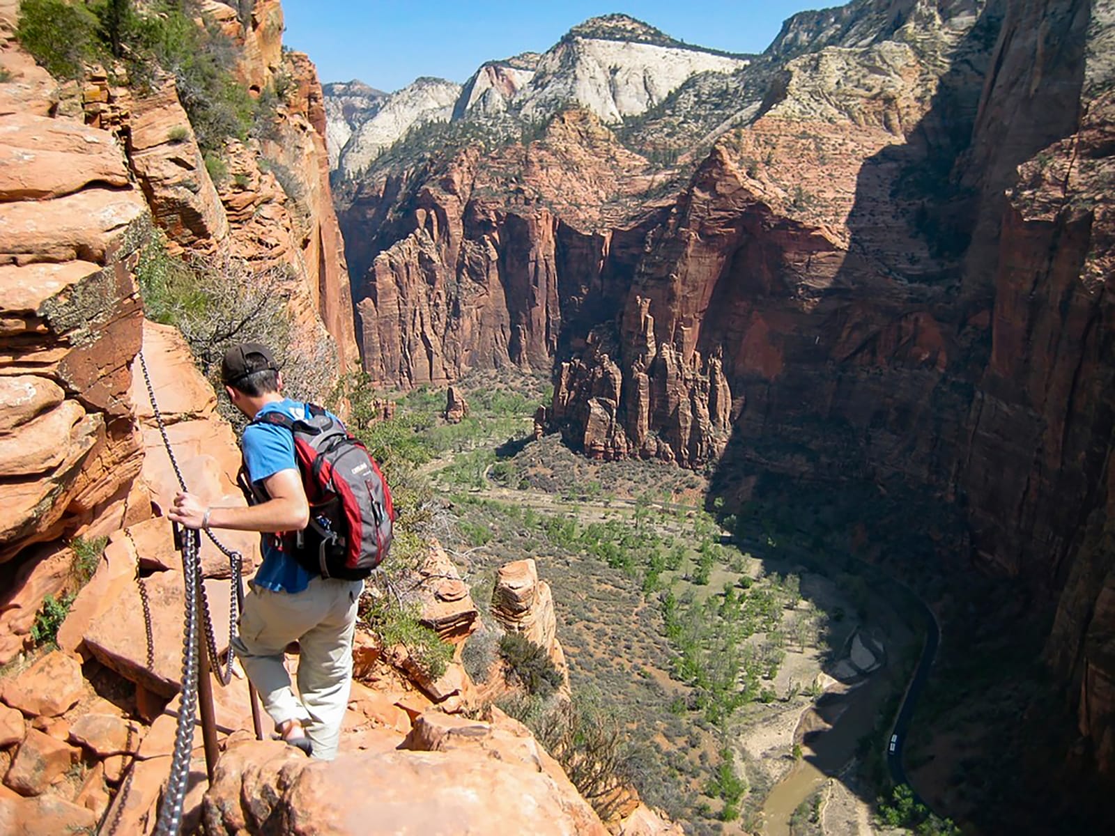 Angels Landing ridge high above Zion Canyon