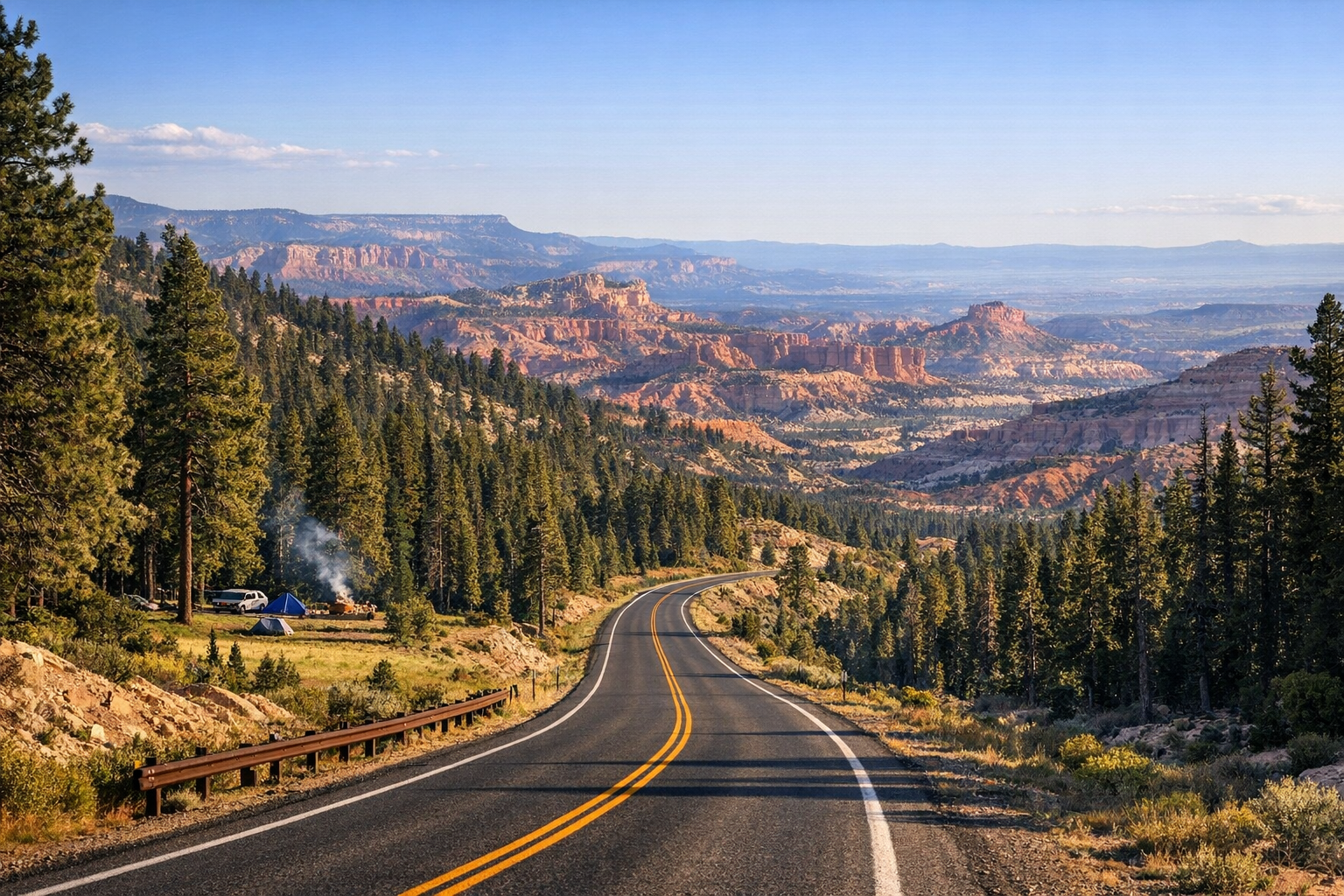 Süd-Utah-Routenplan für Zion und Bryce ab Las Vegas mit Duck-Creek-Basis