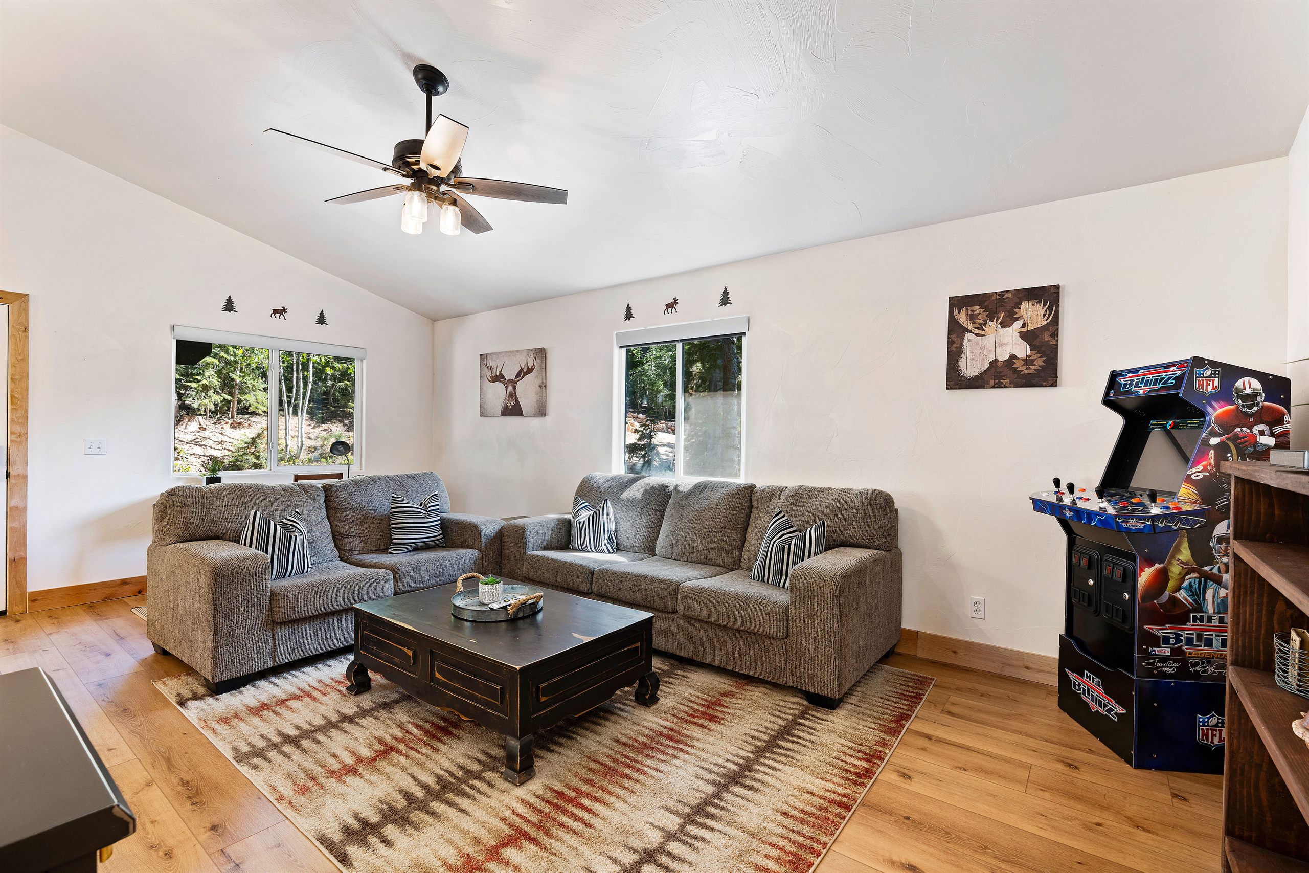 Moose cabin living room