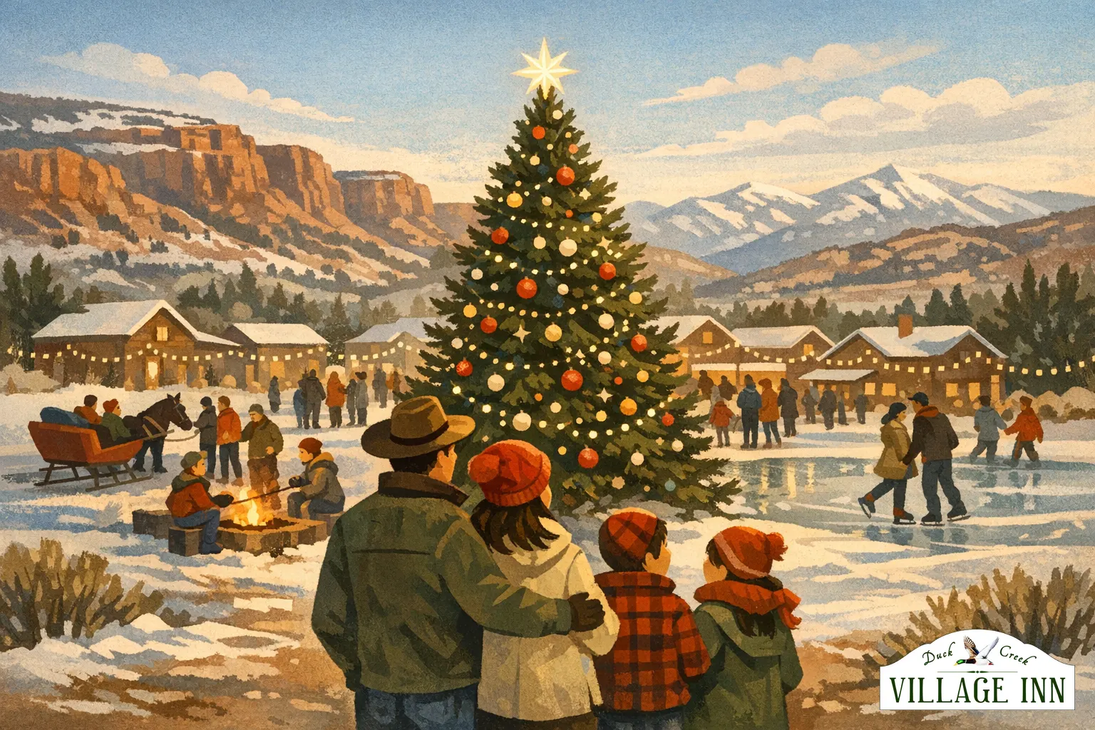 Illustratie voor Parowan: Christmas in the Country